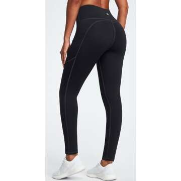 IUGA Fleece Lined Leggings with Pockets: Women's Winter Yoga Pants