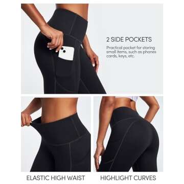 IUGA Fleece Lined Thermal Leggings with Pockets for Women