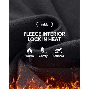 IUGA Fleece Lined Thermal Leggings with Pockets for Women