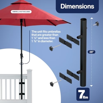 LOVE YOUR DECK Outdoor Umbrella Holder - Easy Installation