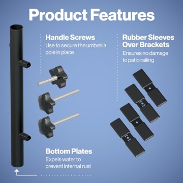 LOVE YOUR DECK Outdoor Umbrella Holder - Easy Installation