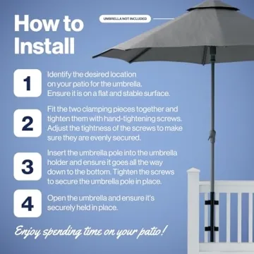 LOVE YOUR DECK Outdoor Umbrella Holder - Easy Installation