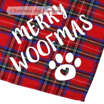 STMK 4 Pack Holiday Dog Bandanas for Festive Days