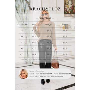 Arach&Cloz Womens Sweaters 2025 Spring Fashion Lightweight Wool Blended Crochet Tops Crew Neck Long Sleeve Summer Casual Boho Cruise Country Concert Knit Hollow Out Outfits Camel