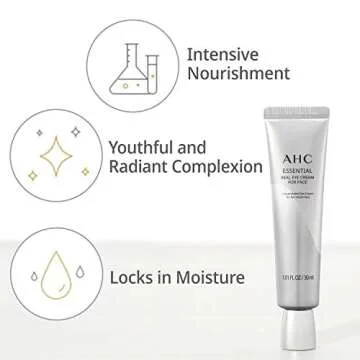 AHC Aesthetic Hydration Cosmetics Facial Moisturizer Essential Eye Cream for Face AntiAging Hydrating Korean Skincare OZ, 0.33 Ounce