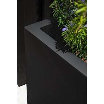Veradek Block Series Cube Plastic Planter - Large Square Planter for Indoor or Outdoor Patio/Garden | Durable All-Weather Use with Drainage Holes | Modern Décor for Tall Plants, Trees, Flowers