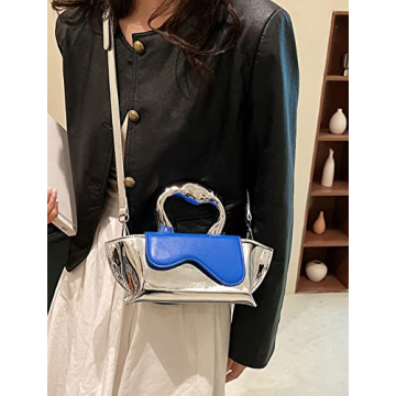 Stylish Small Silver Crossbody Bag for Women 2024