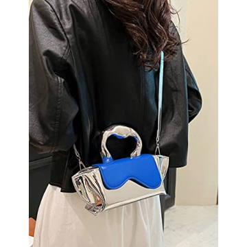 Stylish Small Silver Crossbody Bag for Women 2024