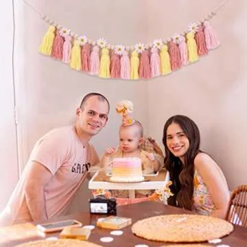 Daisy Highchair Garland for First Birthday Celebrations