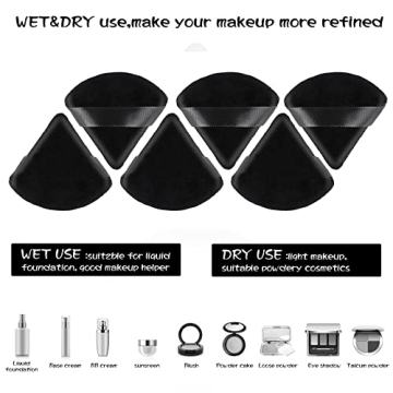 Sibba 12Pcs Flawless Triangle Shape Powder Puffs