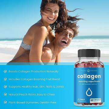 NutraChamps Biotin Gummies and Collagen Boosting Gummies 2 Pack Bundle