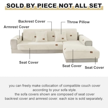 Stylish Sherpa Fleece Sofa Cover | Non-Slip & Soft Protection