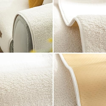 Stylish Sherpa Fleece Sofa Cover | Non-Slip & Soft Protection