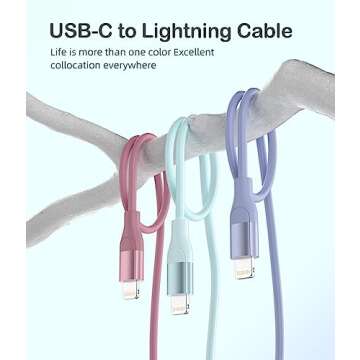 MenoSupp USB C to Cable 3Pack 6FT Fast Charge Compatible