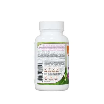 Berberine with Clinically Evaluated Berbevis, Metabolism and Glucos Support Formula, 60 Capsules.