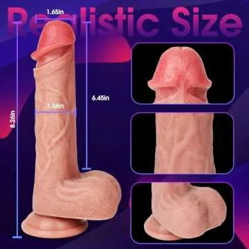 Thrusting Dildo Vibrator Sex Toys - 8.9" Realistic Dildo with 5 Thrust ＆10 Vibration & Heating Mode for G-spot Anal Stimulation,Silicone Dildo Sex Machine Adult Toys for Women