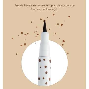 AKARY Freckle Pen Professional Lifelike Face Concealer Point Out Natural Waterproof Longlasting Soft Artificial Freckles Fine Makeup Freckle Pen Life Face Decoration (#04 Dark Brown)