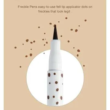 AKARY Freckle Pen Professional Lifelike Face Concealer Point Out Natural Waterproof Longlasting Soft Artificial Freckles Fine Makeup Freckle Pen Life Face Decoration (#04 Dark Brown)