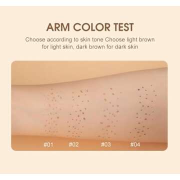 AKARY Freckle Pen Professional Lifelike Face Concealer Point Out Natural Waterproof Longlasting Soft Artificial Freckles Fine Makeup Freckle Pen Life Face Decoration (#04 Dark Brown)