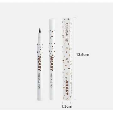AKARY Freckle Pen Professional Lifelike Face Concealer Point Out Natural Waterproof Longlasting Soft Artificial Freckles Fine Makeup Freckle Pen Life Face Decoration (#04 Dark Brown)