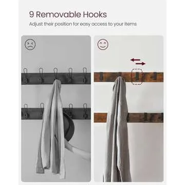 VASAGLE 4-in-1 Coat Rack Hall Tree for Stylish Entryways