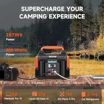 Portable Power Station 300W 257wh Lithium Battery Bailibatt Small Portable Generator for Home Use Ca...