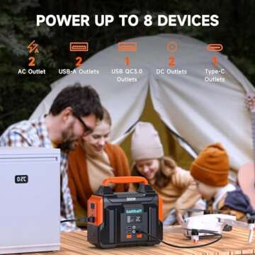 Portable Power Station 300W 257wh Lithium Battery Bailibatt Small Portable Generator for Home Use Camping Travel Emergency Hunting Outdoor, Large Power Bank with AC Outlet for Laptop