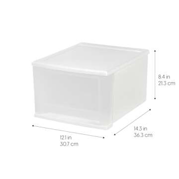 IRIS USA 17 Qt. Stackable Drawer Organizers for All Needs