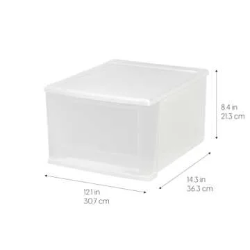 IRIS USA 17 Qt. Stackable Drawer Organizers for All Needs