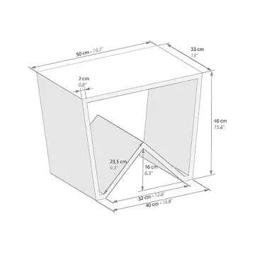 Mobili Fiver, Emma Low Coffee Table, Oak, Melamine-Finished, Modern Coffee Table, Italian Furniture