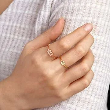 Centime Pesonalized Dog Name Ring, Dainty Stackable Rings, Cat Lover Rings, Pet Memorial Ring, Dog Name Jewelry, Pet Lover Jewelry, Jewelry Gift for Pet Mom