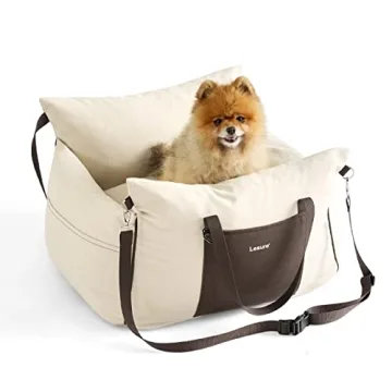 Lesure Small Dog Car Seat Waterproof Travel Booster with Foam