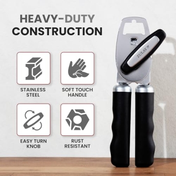 Zulay Kitchen Heavy Duty Stainless Steel Can Opener Manual