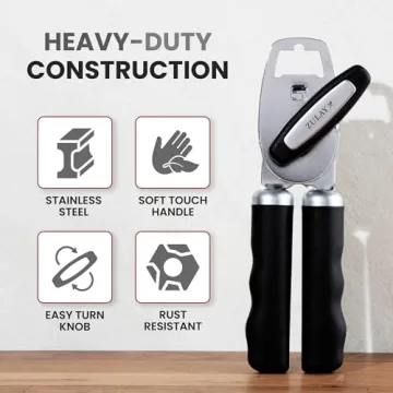 Zulay Kitchen Heavy Duty Stainless Steel Can Opener Manual