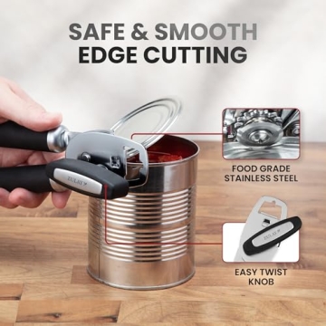 Zulay Kitchen Heavy Duty Stainless Steel Can Opener Manual