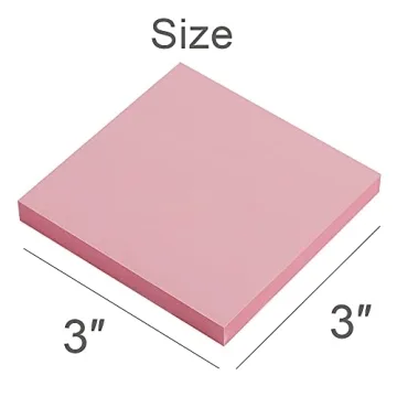 Light Pink Sticky Notes Super Sticky 8 Pads Pack