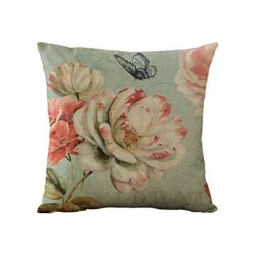 Vibrant WOMHOPE Vintage Spring Flower Pillow Covers Set