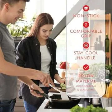 Kitchen Utensils Set 35 PCS Cooking Utensils Set, Nonstick and Heat Resistant Nylon Stainless Steel Silicone Spatula Set - Kitchen Gadgets Home Essentials Kitchen Accessories, Apartment Must Haves