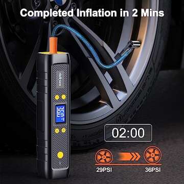 Nulksen Tire Inflator Portable Air Compressor, 150PSI Cordless Air Pump for Car Tires with 6000mAh B...