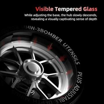 MHW-3BOMBER 58mm Espresso Coffee Distributor, Espresso Distribution Tool for Barista, Adjustable Hei...