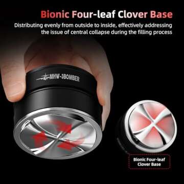 MHW-3BOMBER 58mm Espresso Coffee Distributor, Espresso Distribution Tool for Barista, Adjustable Height Coffee Leveler with Sound Feedback for 58mm Portafilter, YU Series, T5848-OS