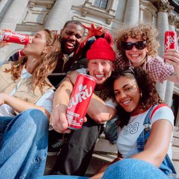 GURU Original Organic Energy Drinks, Clean Energy Drink with Plant Based Natural Caffeine from Green...