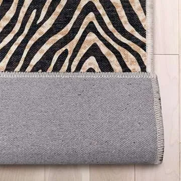 Well Woven Custom Size Hallway Stair Runner - 31" Wide Runner 31 Inch Wide x 25 Feet Long Runner (31" x 25' Runner)- Zebra Stripe Brown - Animal Print Pattern