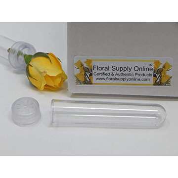 Floral Supply Online - Floral Water Tubes with Pick/Vials for Flower Arrangements. Includes Rubber C...