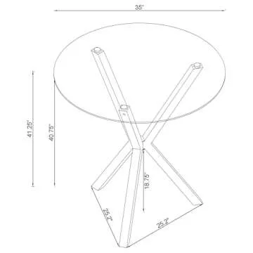 Denali Round Glass Top Bar Table Stylish Chrome Finish