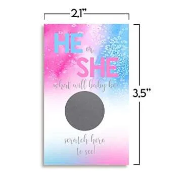 Scratch Off Gender Reveal Cards for Baby Showers