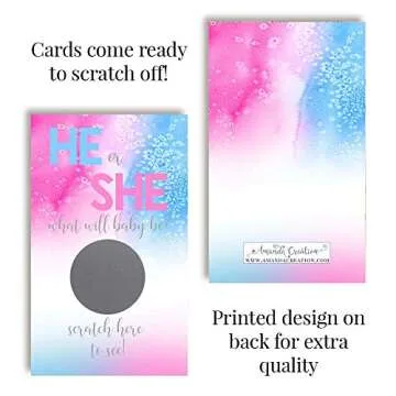 Scratch Off Gender Reveal Cards for Baby Showers