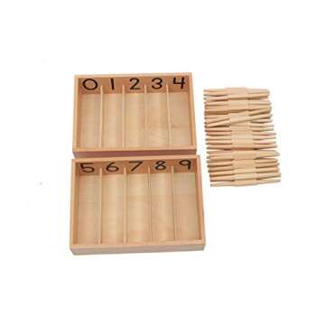 Adena Montessori Spindle Box with 45 Spindles