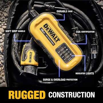 DEWALT 16 Amp Portable EV Charger with 25 ft Cable