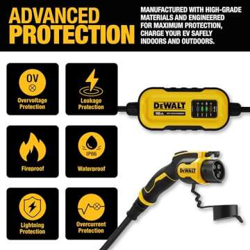 DEWALT 16 Amp Portable EV Charger with 25 ft Cable